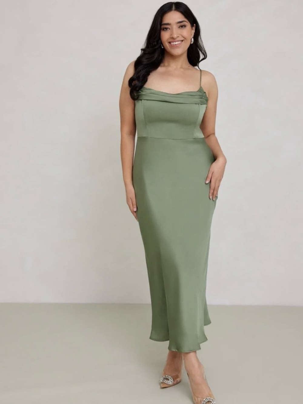 Park & Fifth Olive Green Rosedale Dress - Picture 2 of 2